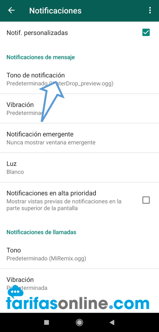 Paso 4: Tono de notificación