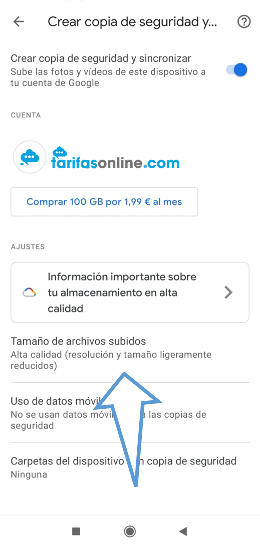 Paso 3: Tamaño de archivos subidos